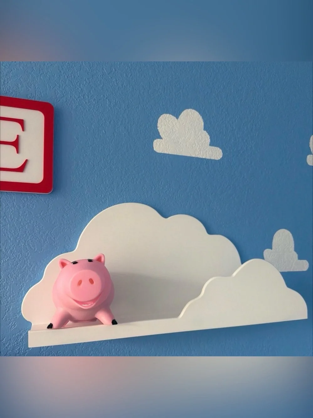 Pillowfort White Cloud Decorative Floating Kids Wall Shelf (Appx 10”x24”) NWT